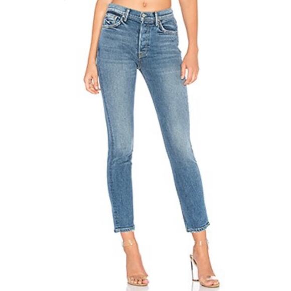 GRLFRND Button Fly Karolina High-Rise Skinny Jean in Groovy Situation Size 32 - Picture 1 of 7
